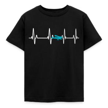 pilot - Kids' T-Shirt - black - Front - AI Model Kid Female (0cm)