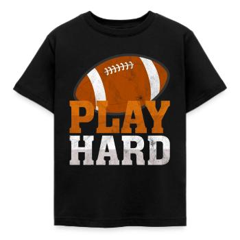 Joue fort! Joue au sport football américain - T-shirt Enfant - noir - Devant - AI Model Kid Female (0cm)
