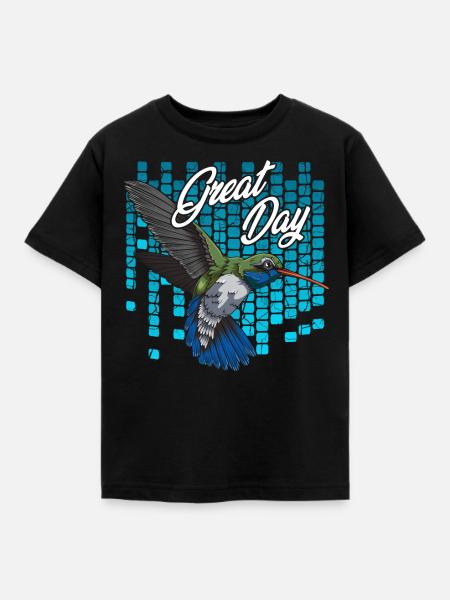 Kolibri - Kinder T-Shirt - Schwarz