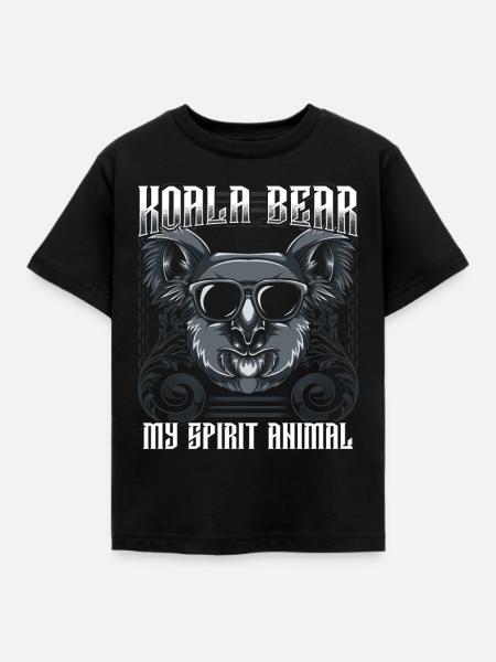 Koalabär - Kinder T-Shirt - Schwarz