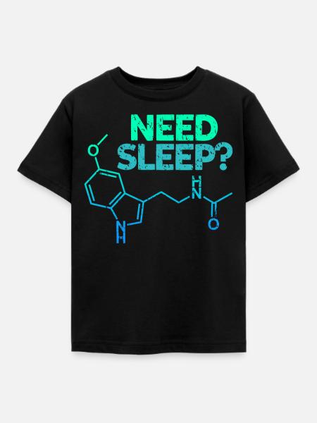 Melatonin-Schlaflosigkeit - Kinder T-Shirt - Schwarz