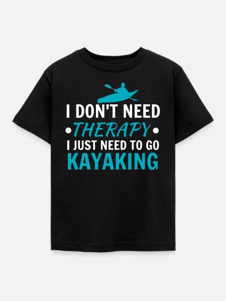 Kayak - Kinder T-Shirt - Schwarz