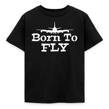 Pilot - Kinder T-Shirt - Schwarz - Vorne - AI Model Kid Female (0cm)