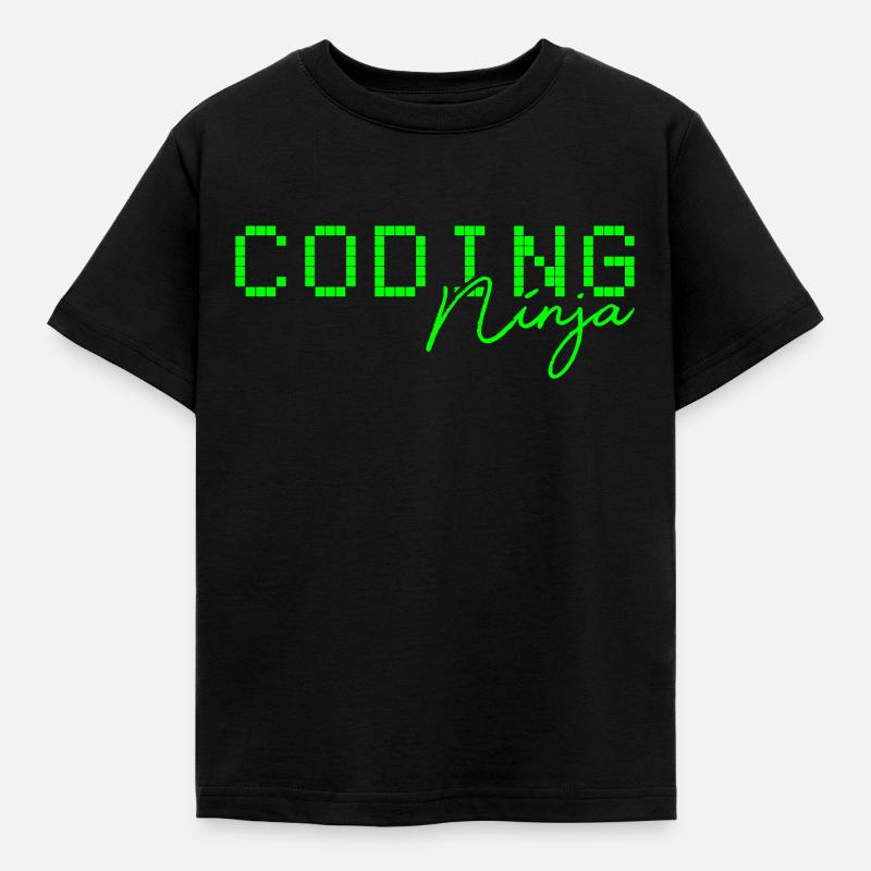 Code Coding Ninja - Kinder T-Shirt - Schwarz