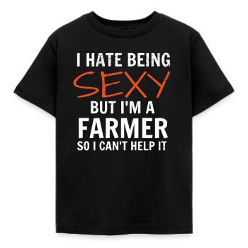 Landwirt - Kinder T-Shirt - Schwarz - Vorne - AI Model Kid Female (0cm)