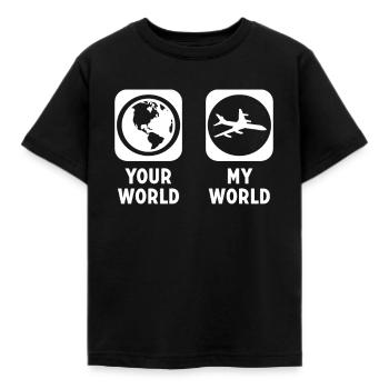 Pilot - Kinder T-Shirt - Schwarz - Vorne - AI Model Kid Female (0cm)