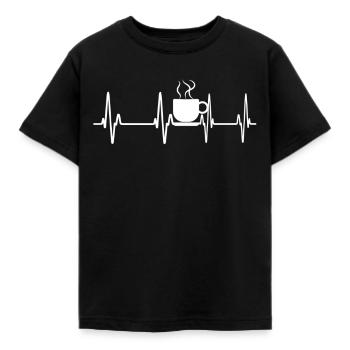 Kaffee - Kinder T-Shirt - Schwarz - Vorne - AI Model Kid Female (0cm)