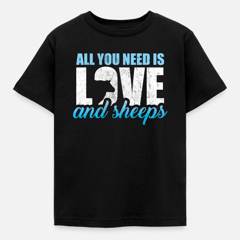 sheep - Kids' T-Shirt - black