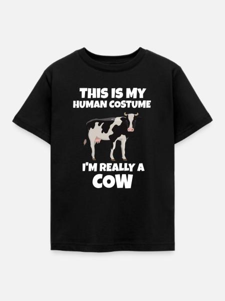 Kuh - Børne-T-shirt - sort