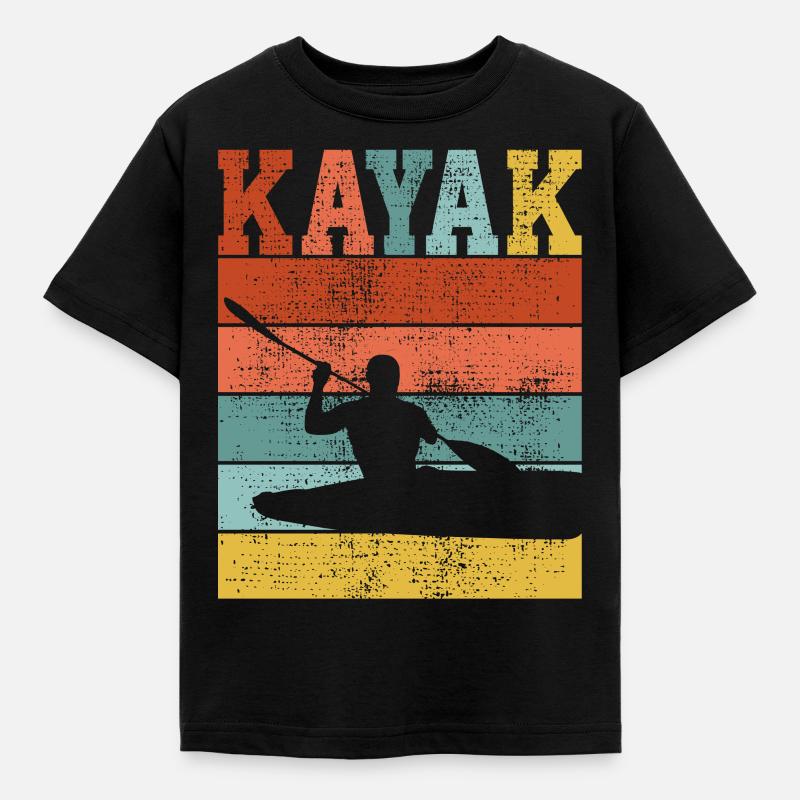 KAJAK KAJAK - Kinder T-Shirt - Schwarz