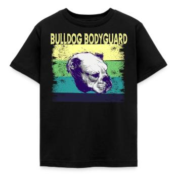 Old English Bulldog dein Bodyguard und Freund - Kinder T-Shirt - Schwarz - Vorne - AI Model Kid Female (0cm)