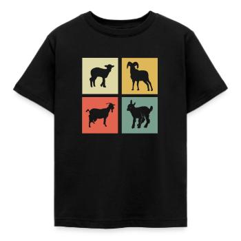Ziege - Kinder T-Shirt - Schwarz - Vorne - AI Model Kid Female (0cm)