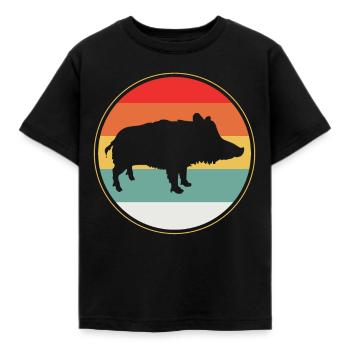 Boar Boar - Kids' T-Shirt - black - Front - AI Model Kid Female (0cm)