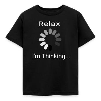 Barre de chargement Relax I think - T-shirt Enfant - noir - Devant - AI Model Kid Female (0cm)