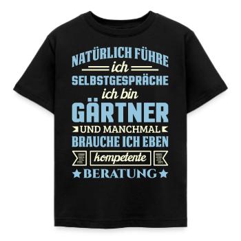 Gärtner Gärtnerei Gartenbau Spruch Gartenbauer - Kinder T-Shirt - Schwarz - Vorne - AI Model Kid Female (0cm)