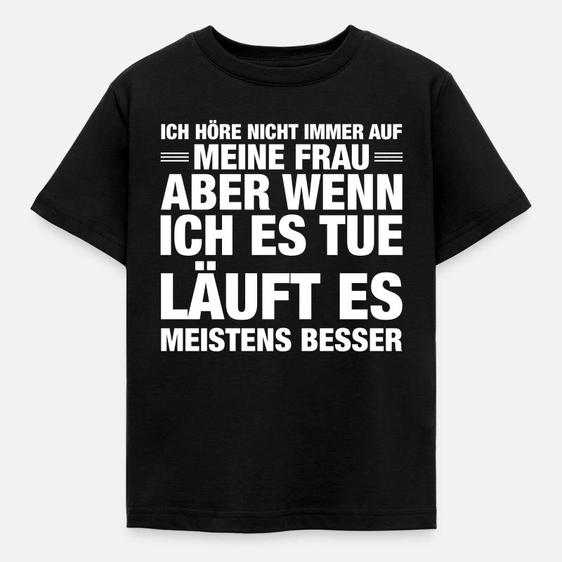 Lustiger Spruch T-Shirt Ehemann Geschenk Hochzeit - Kinder T-Shirt - Schwarz