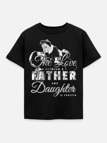 Vater und Tochter lieben - Kinder T-Shirt - Schwarz