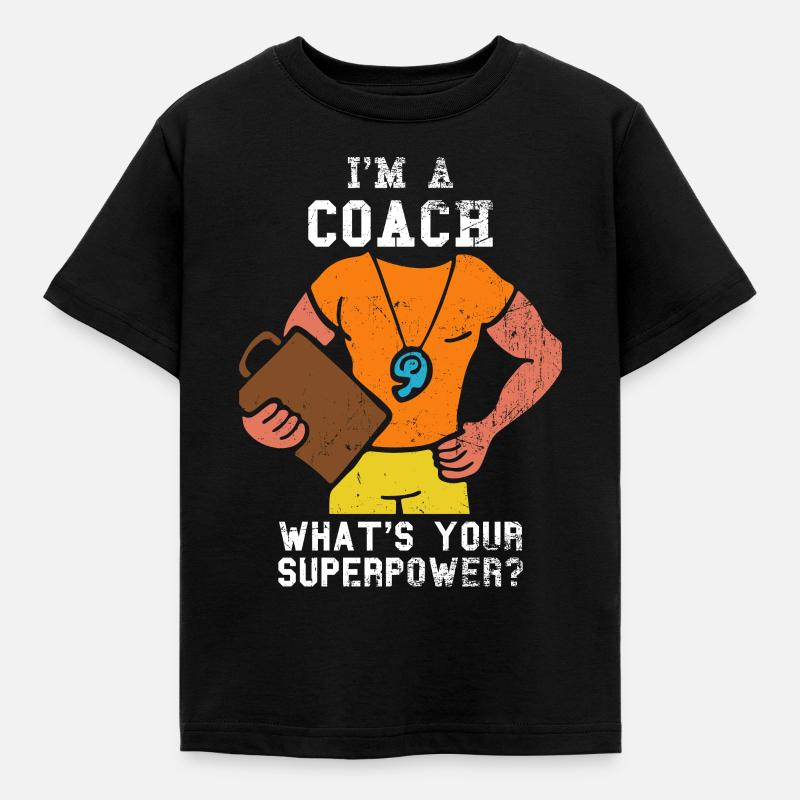 Coach Trainer - Kinder T-Shirt - Schwarz