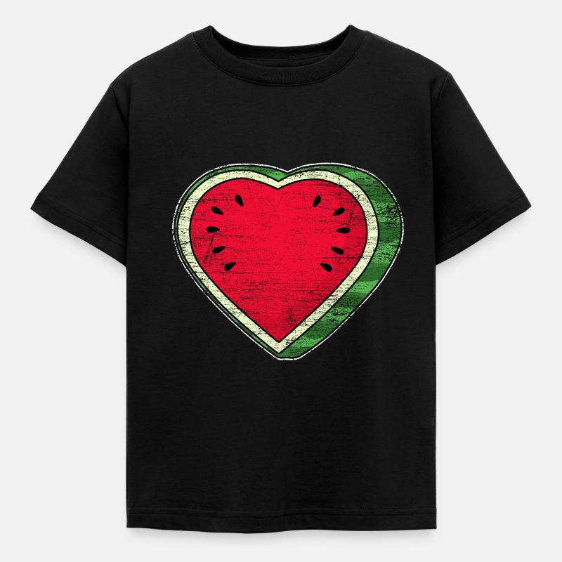 Coeur de pastèque - T-shirt Enfant - noir