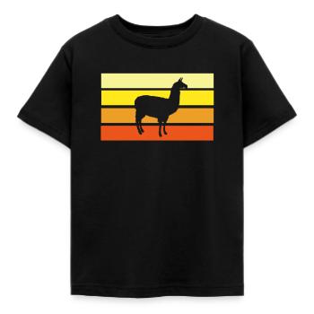 Lama - Kinder T-Shirt - Schwarz - Vorne - AI Model Kid Female (0cm)