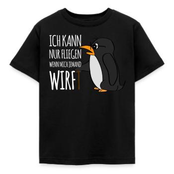 Je ne peux pas voler si tu ne me jettes pas - T-shirt Enfant - noir - Devant - AI Model Kid Female (0cm)