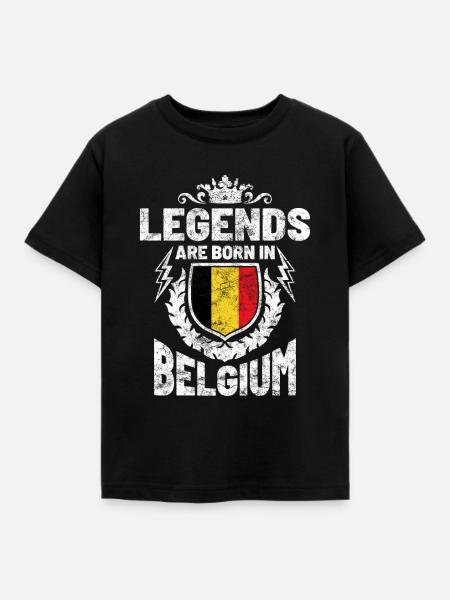 Belgien - Kinder T-Shirt - Schwarz