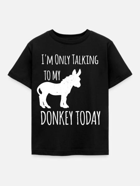 Esel - Kinder T-Shirt - Schwarz