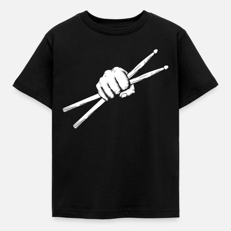 Drumsticks Drums Drummer Drums Drummer - Kids' T-Shirt - black