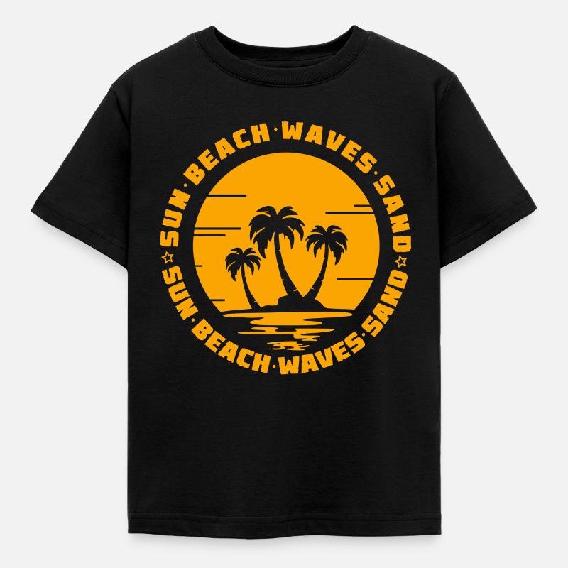 Beach - Kids' T-Shirt - black