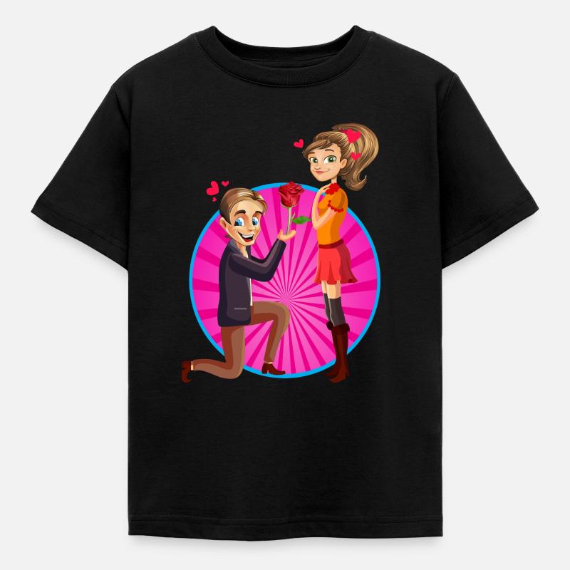 amour heureux amour jour de la mère de mère - T-shirt Enfant - noir