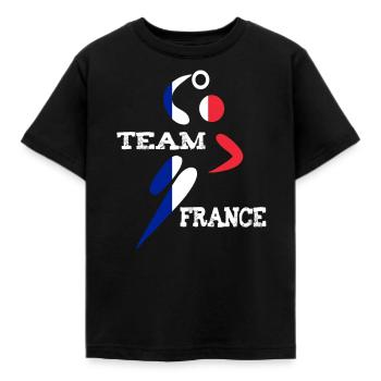 Handball T-Shirt Team France - Kids' T-Shirt - black - Front - AI Model Kid Female (0cm)