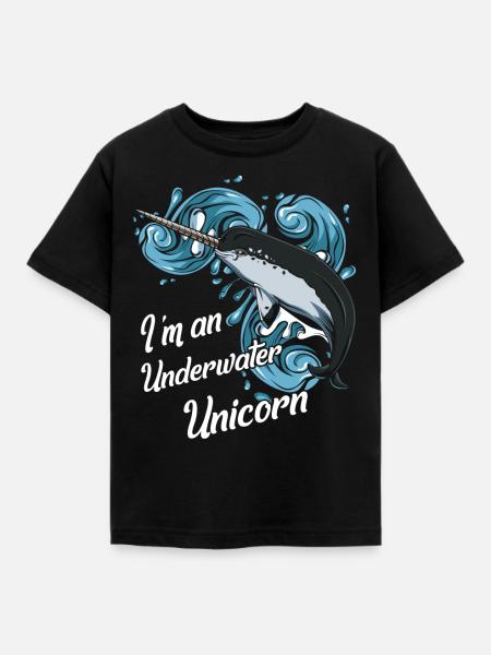 Narwals - Kinder T-Shirt - Schwarz