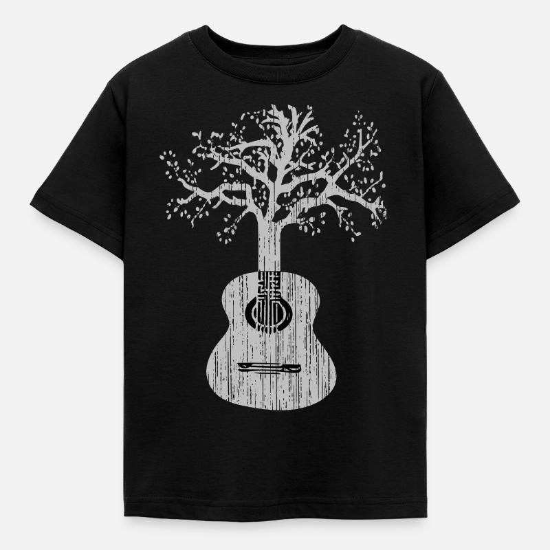 Guitar Tree - Kids' T-Shirt - black