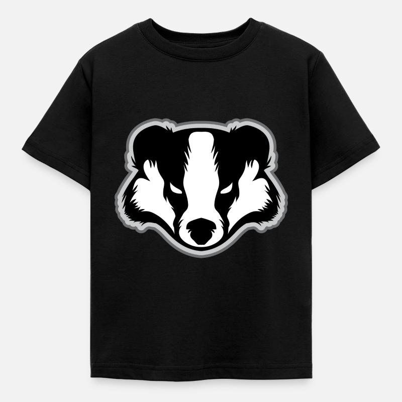 Honigdachs Afrika Geschenk Dachs Zoo Tier - Kinder T-Shirt - Schwarz