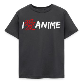 Anime - Kids' T-Shirt - dark grey - Front - AI Model Kid Female (0cm)