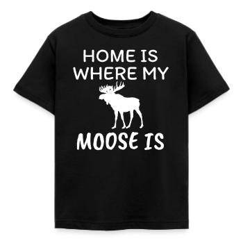 Moose - Kids' T-Shirt - black - Front - AI Model Kid Female (0cm)