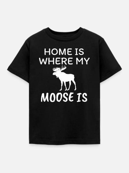 Elch - Kinder T-Shirt - Schwarz