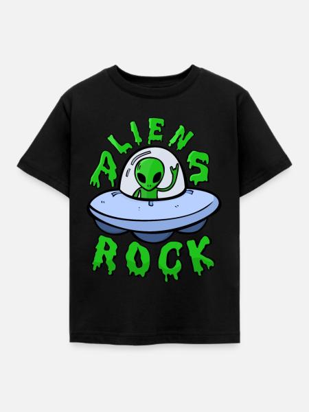 Alien - Kinder T-Shirt - Schwarz