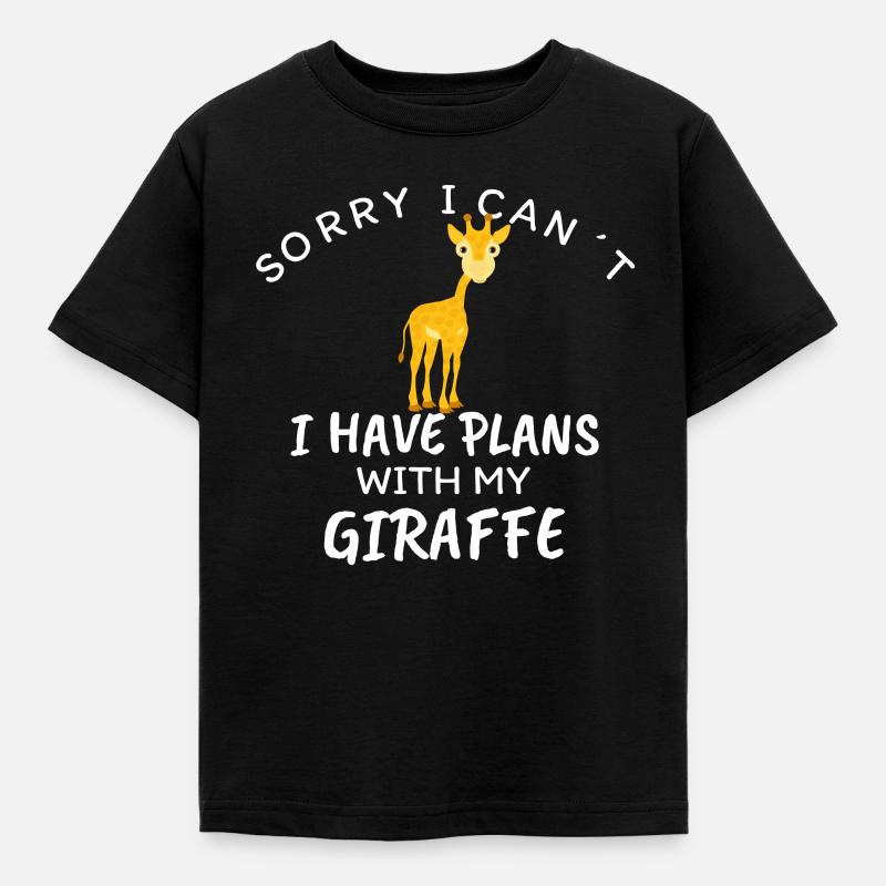 Giraffe - Kinder T-Shirt - Schwarz