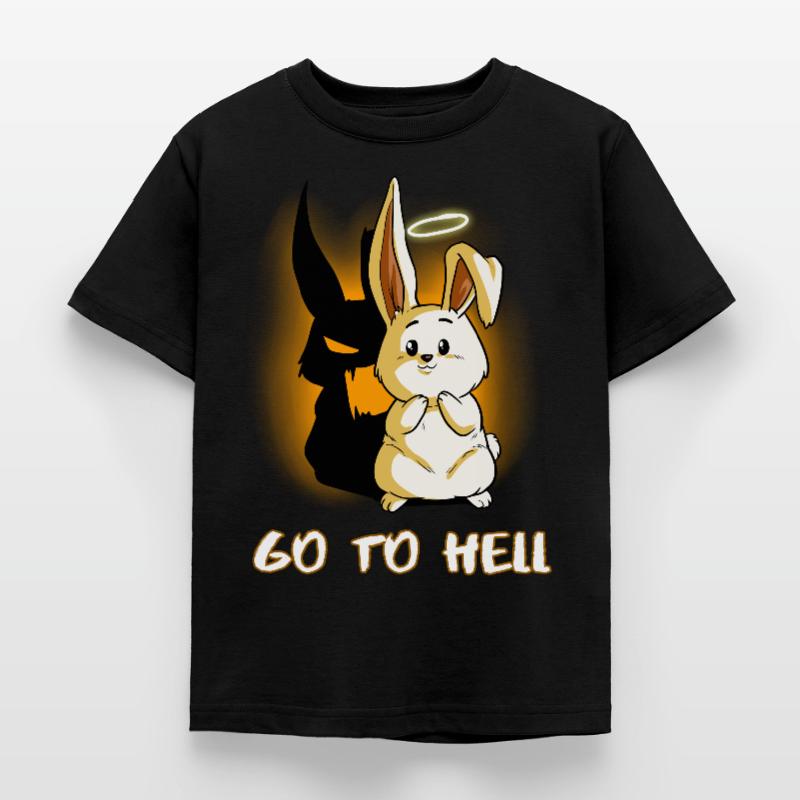 Go To Hell Bunny Rabbit Rabbit Angel Devil Kids' T-Shirt