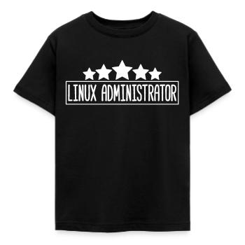 Linux Administrator - Kinder T-Shirt - Schwarz - Vorne - AI Model Kid Female (0cm)