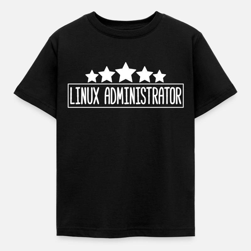 Linux Administrator - Kinder T-Shirt - Schwarz