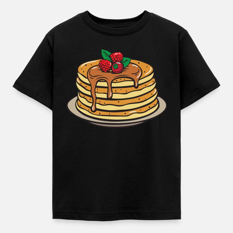 Pfannkuchen Palatschinken Eierkuchen Geschenk - Kinder T-Shirt - Schwarz