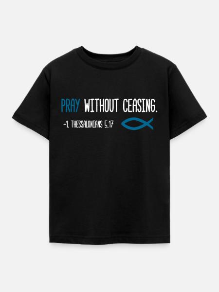 Gebet - Kinder T-Shirt - Schwarz