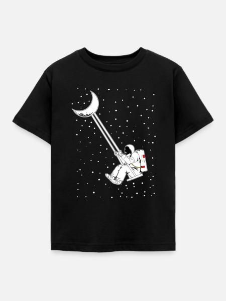 Spaceman - Kinder T-Shirt - Schwarz