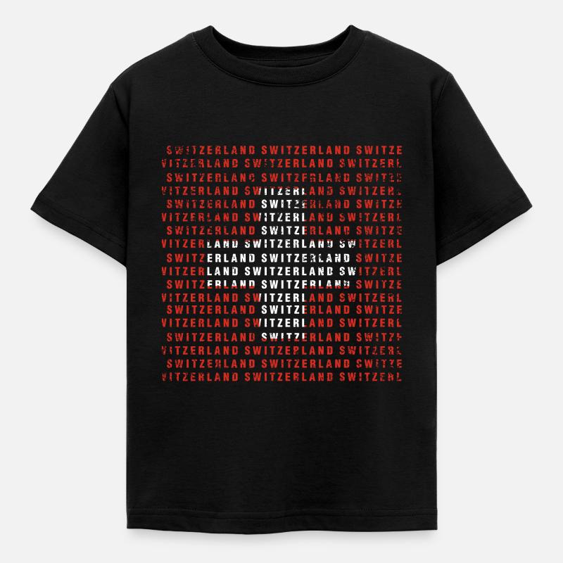 Schweiz - Kinder T-Shirt - Schwarz