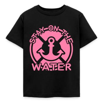 Segeln Segeln Segeln Segeln - Kinder T-Shirt - Schwarz - Vorne - AI Model Kid Female (0cm)