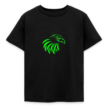 Eagle Golden Eagle Osprey eagle bird of prey - Kids' T-Shirt - black - Front - AI Model Kid Female (0cm)