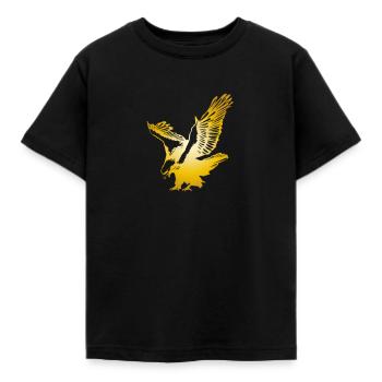 Eagle Golden Eagle Osprey eagle bird of prey - Kids' T-Shirt - black - Front - AI Model Kid Female (0cm)