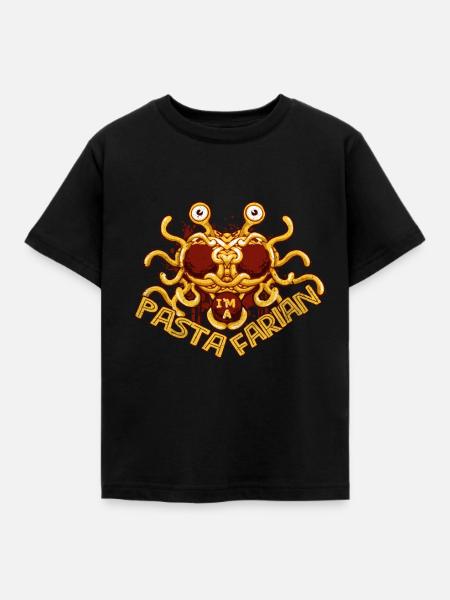 Pasta - Kinder T-Shirt - Schwarz